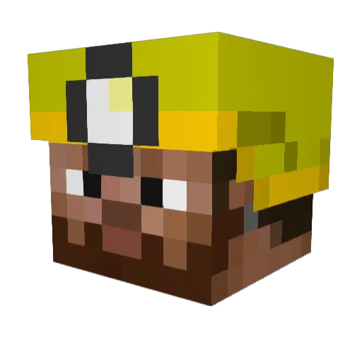 DeweyMalcolmHal Minecraft avatar head, 3D render