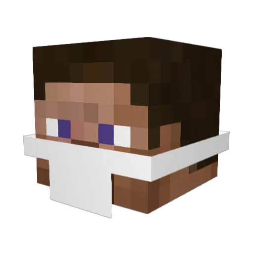 Dewflare Minecraft avatar head, 3D render