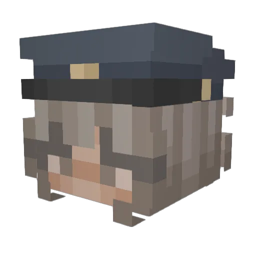 Dewiah Minecraft avatar head, 3D render