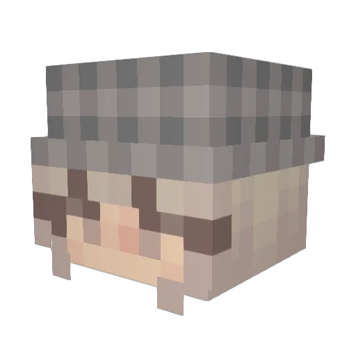 Dewin2 Minecraft avatar head, 3D render
