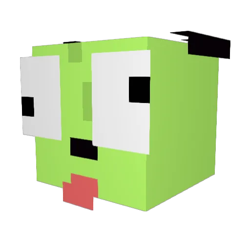 Dewitt22 Minecraft avatar head, 3D render