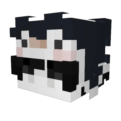 Dewjer Minecraft avatar head, 3D render