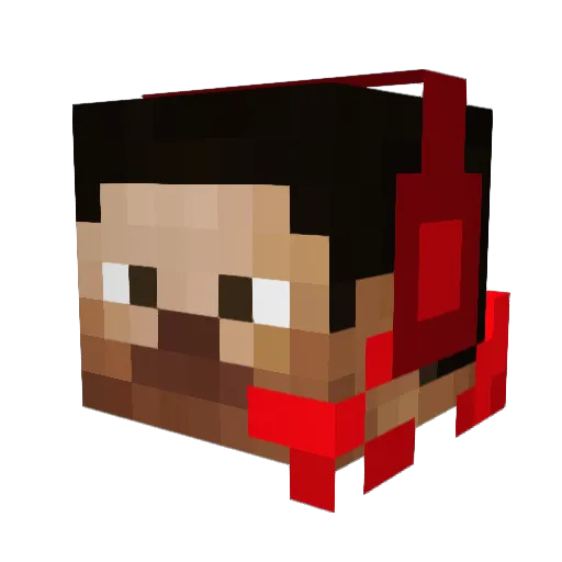 Dewman357 Minecraft avatar head, 3D render
