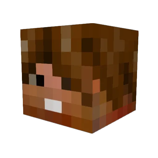Dewn_ Minecraft avatar head, 3D render