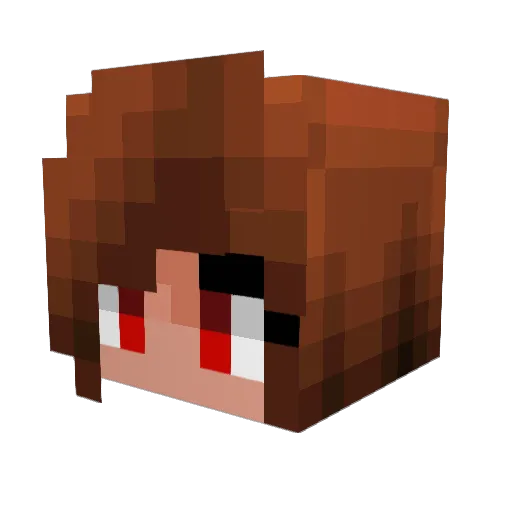 Dewplexy_ Minecraft avatar head, 3D render