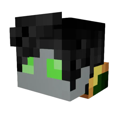 Dewrat0518 Minecraft avatar head, 3D render