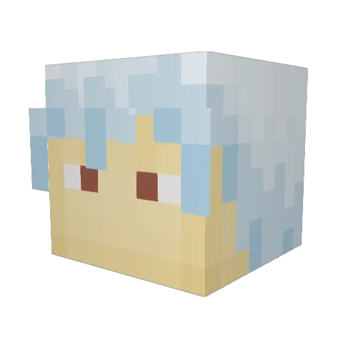 Dewsoh Minecraft avatar head, 3D render