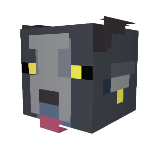 Dewt_ Minecraft avatar head, 3D render