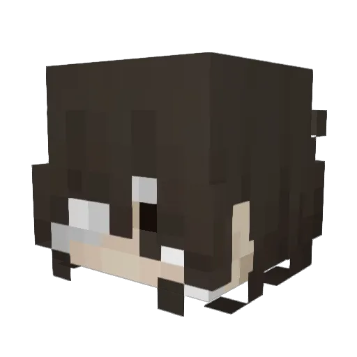 Dewtew Minecraft avatar head, 3D render