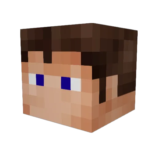 Dewtox Minecraft avatar head, 3D render