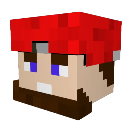DewyChamberlain Minecraft avatar head, 3D render