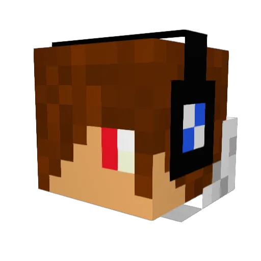 Dewyz38 Minecraft avatar head, 3D render