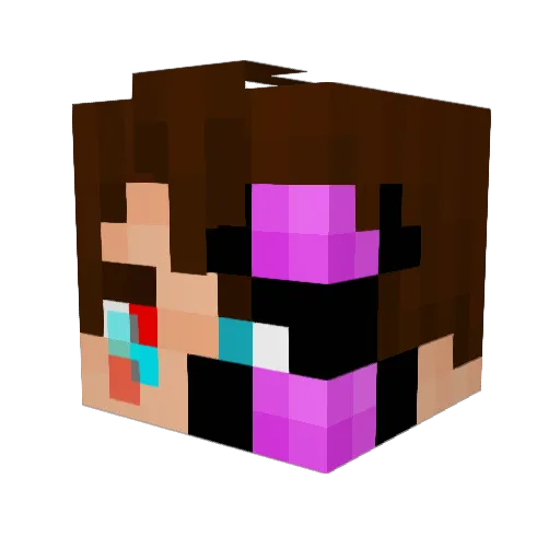 Dex1de Minecraft avatar head, 3D render