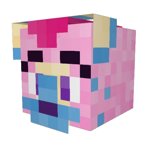 DexHyena Minecraft avatar head, 3D render