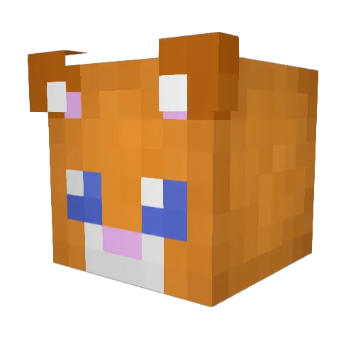 DexLand Minecraft avatar head, 3D render