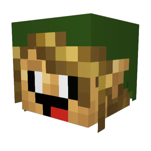 DexOnIX Minecraft avatar head, 3D render
