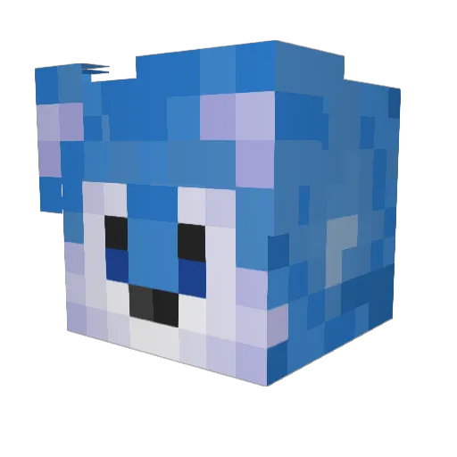 DexTDM Minecraft avatar head, 3D render