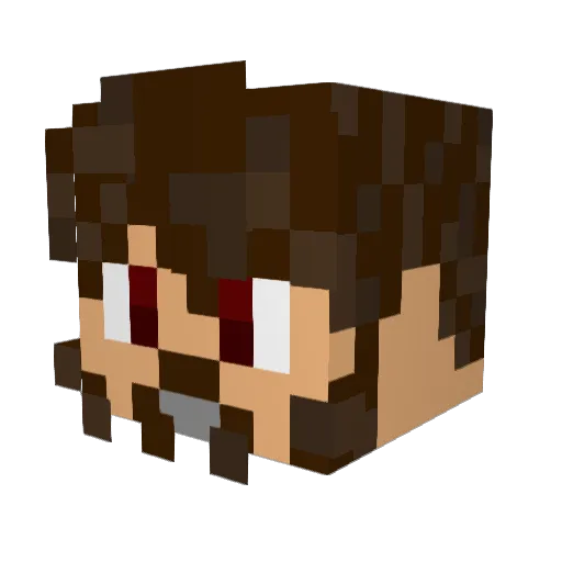 DexTG Minecraft avatar head, 3D render