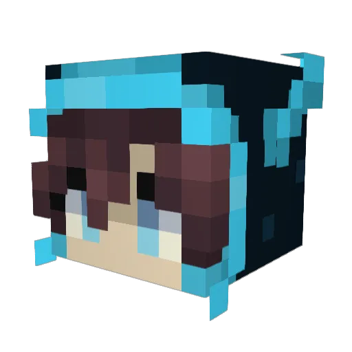 Dex_Dakra Minecraft avatar head, 3D render