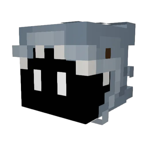 Dexade Minecraft avatar head, 3D render