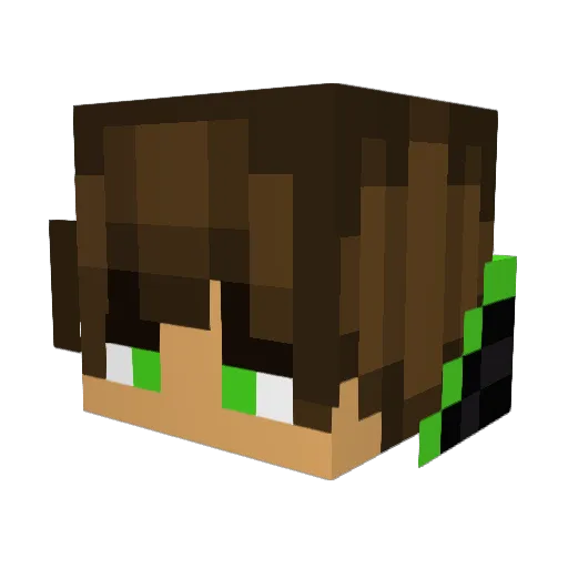 Dexarion Minecraft avatar head, 3D render