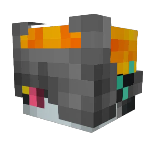 Dexath Minecraft avatar head, 3D render
