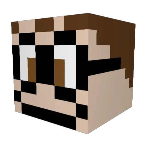Dexerty_ Minecraft avatar head, 3D render