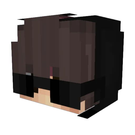 DexideYouTube Minecraft avatar head, 3D render