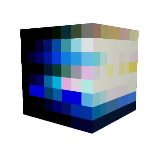 Dexificationn Minecraft avatar head, 3D render