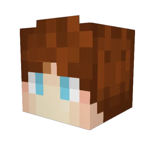 Deximan Minecraft avatar head, 3D render