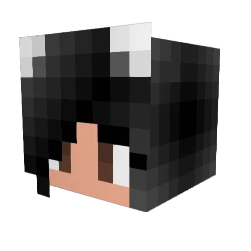 Dexirose Minecraft avatar head, 3D render