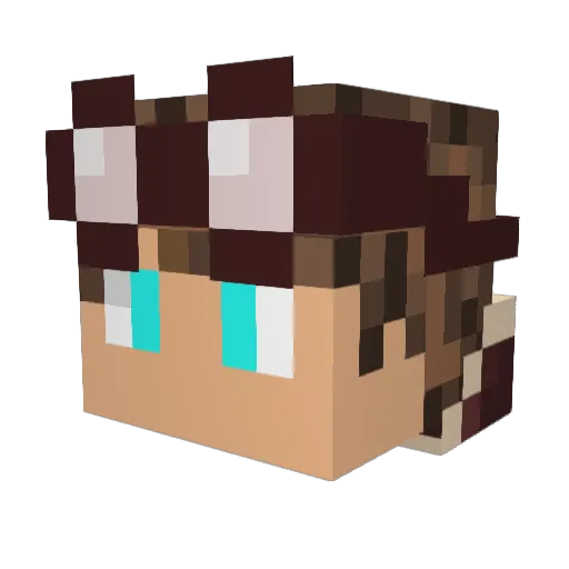 Dexo423 Minecraft avatar head, 3D render