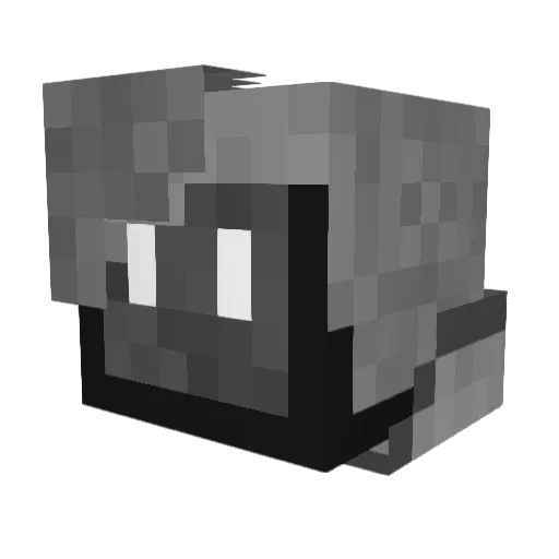 Dexoval Minecraft avatar head, 3D render