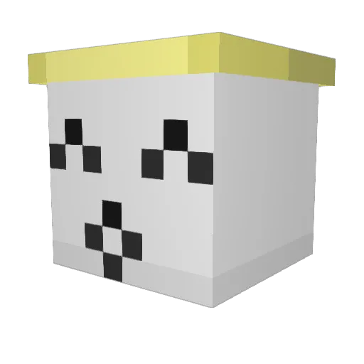 Dext_er Minecraft avatar head, 3D render