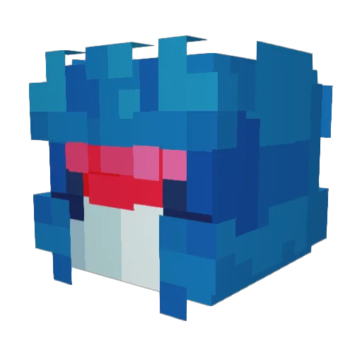 Dexta_ Minecraft avatar head, 3D render