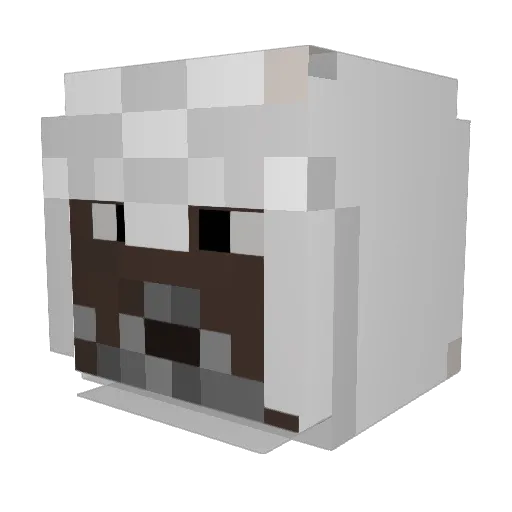 Dextcha Minecraft avatar head, 3D render