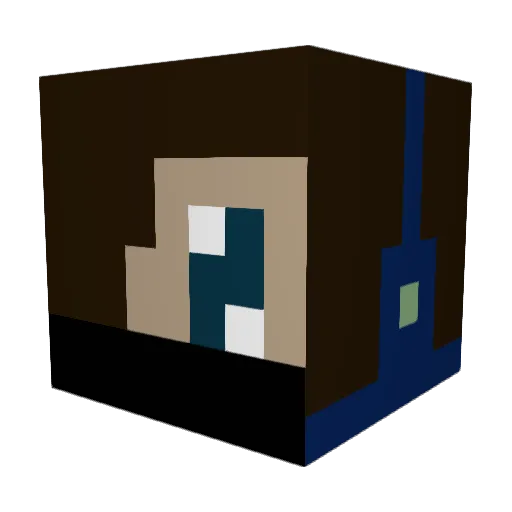 Dextein Minecraft avatar head, 3D render
