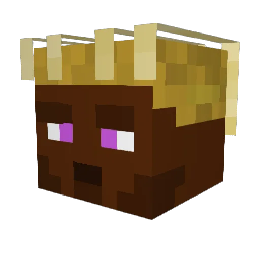DexterMadGaming Minecraft avatar head, 3D render