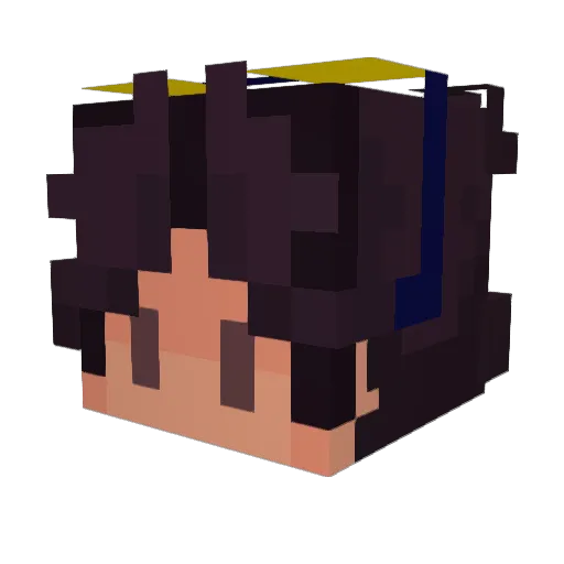 DexterR0ll Minecraft avatar head, 3D render
