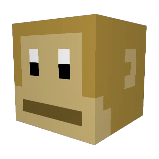 Dexter__M Minecraft avatar head, 3D render