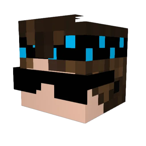 Dextrooy_ Minecraft avatar head, 3D render