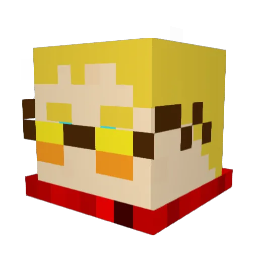 Dextros25 Minecraft avatar head, 3D render