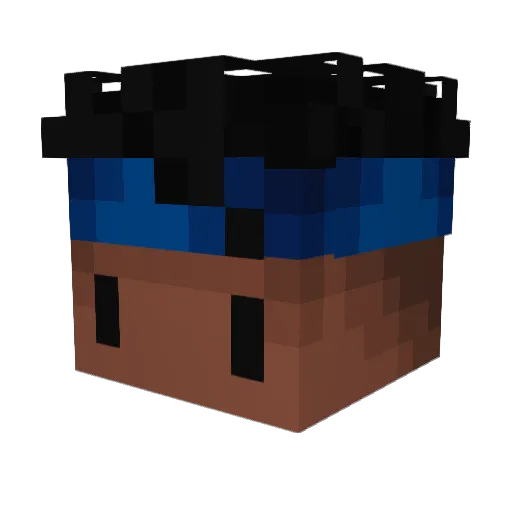 Dexturious Minecraft avatar head, 3D render