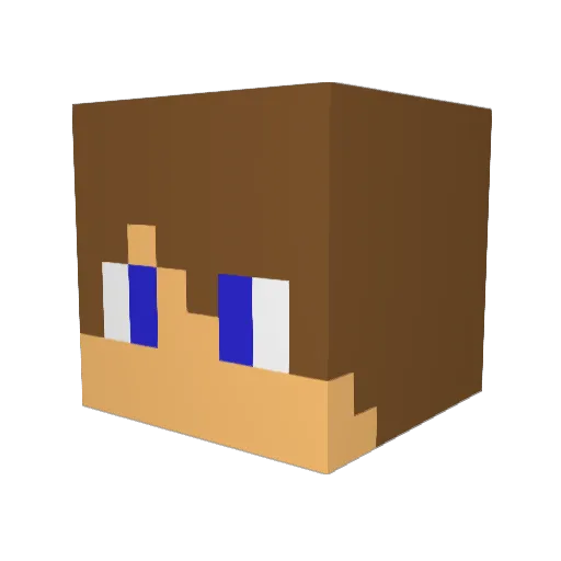 DextyLP Minecraft avatar head, 3D render