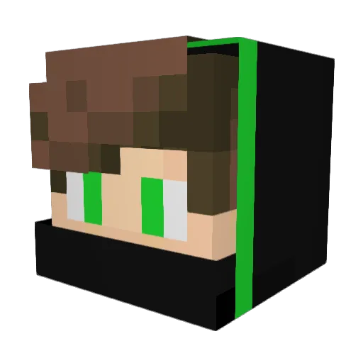 DexuS_YT_ Minecraft avatar head, 3D render