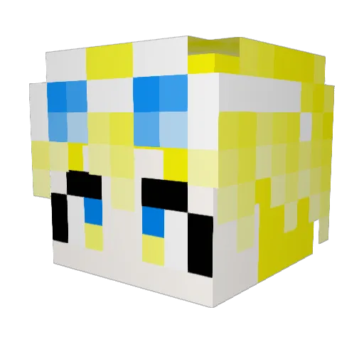 Dexvil9070 Minecraft avatar head, 3D render