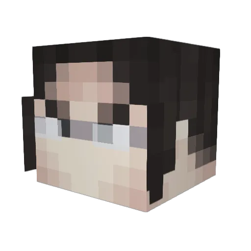 Dexxel Minecraft avatar head, 3D render