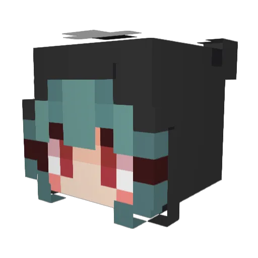 DexxxATEMYR Minecraft avatar head, 3D render