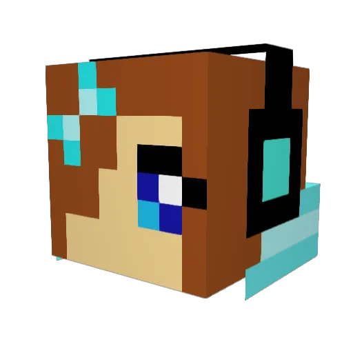 Dexy2000 Minecraft avatar head, 3D render