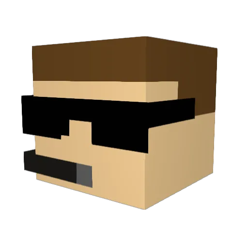 DexyCZ Minecraft avatar head, 3D render